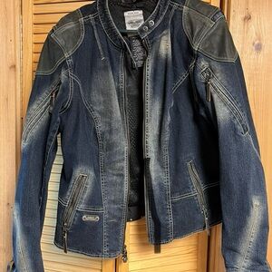 Harley-Davidson Denim and Leather Jacket